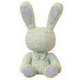 thumbnail image 1 of Diamond-studded Rabbit Doll, Plaid Rabbit Doll, Valentine's Day Gift, 1 of 5