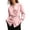 Pink, variant on Women's Wrap V Neck Blouses Tie Waist Puff Cuff Long Sleeve Slim Shirts for Office Business Daily Wear