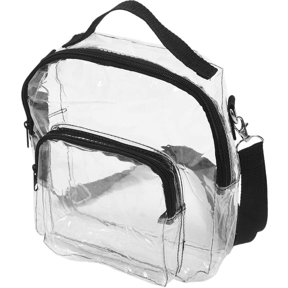 WHAMVOX Fashionable Clear Bag Crossbody PVC Transparent Purse with Adjustable Strap for Storage