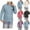 Blue, variant on Girls Fleece Long Sleeve Shirts Casual Loose Basic Mock Neck Pullover Tshirts Kids Soft Comfy Fall Winter Tops 4-16 Years