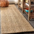 thumbnail image 1 of Alfombra Runner JONATHAN Y NFR101A-28 Espina Herringbone Yute, 2 m x 60 cm, 1 of 7