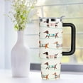 thumbnail image 5 of Dachshund Tumbler 30 Oz Gifts For Women with Handle and Lid Straws Dog Stainless Steel Cup Insulated Travel Coffee Mug Home Office, 5 of 6