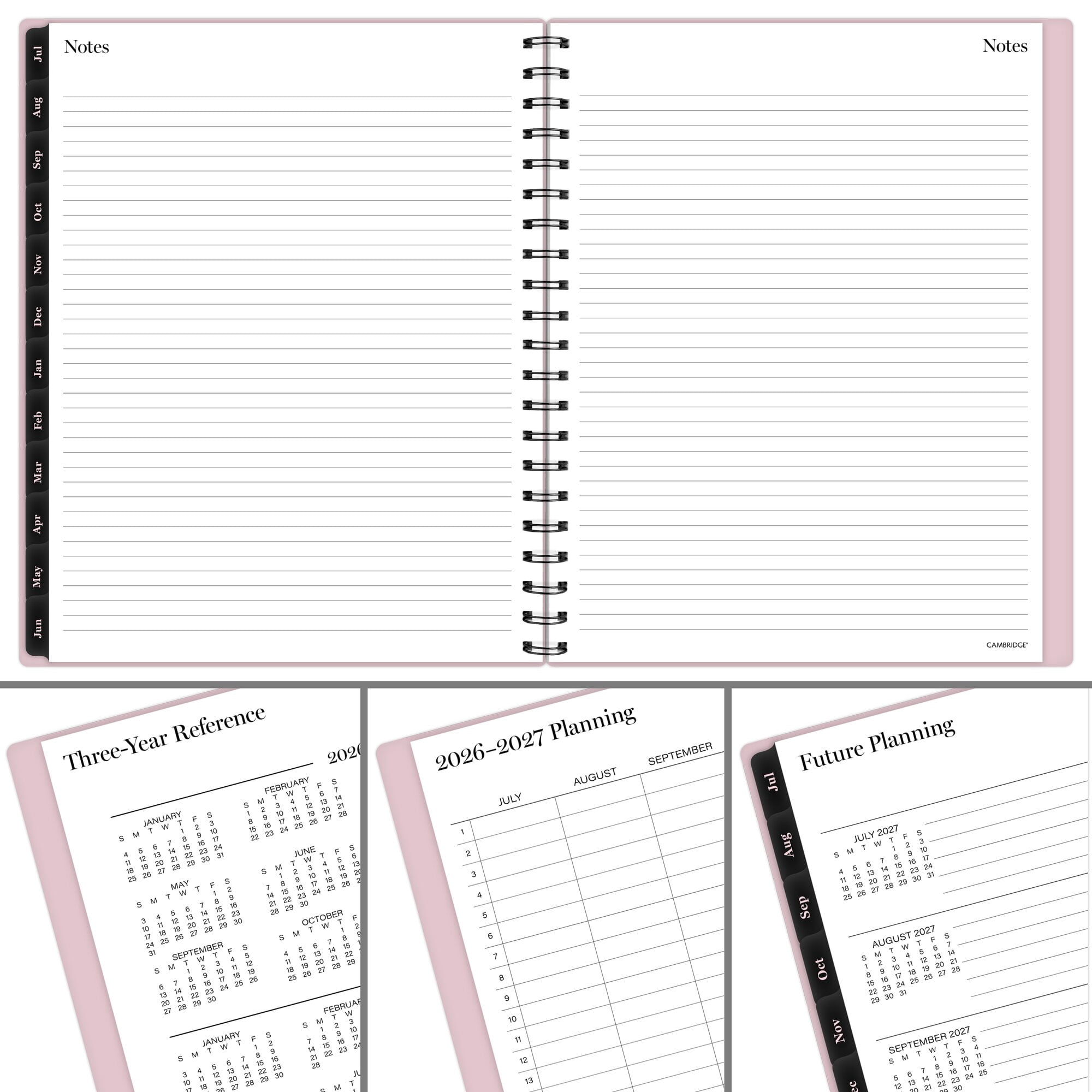 Mead Cambridge Cherish Academic 2026-2027 Weekly Monthly Planner Large 8 12 x 11