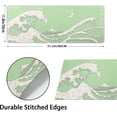 thumbnail image 2 of Matcha Green White Japanese Anime Gaming Mouse Pad XL Cute Kawaii Sage Aesthetic Wave Extended Large Desk Mat Non-Slip Rubber Base Stitched Edge Keyboard Mousepad for PC Office Laptop,31.5×11.8 in, 2 of 6