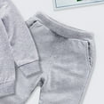 thumbnail image 6 of Ulanda Toddler Baby Boy Clothes Winter Solid Long Sleeve Pullover Sweatshirt Pants 2Pcs Fall Outfits Sweatsuit Set 24M-6Y (Grey, 7-8 Years), 6 of 8
