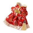 thumbnail image 1 of Vestido de gato Abrigo de invierno para mascotas Disfraz de mascota Mascotas Traje Tang Vacaciones Festival de primavera M, 1 of 8