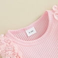 thumbnail image 7 of mgoYE Baby Girl Easter Outfit Ruffles Sleeve Floral Bunny Carrot Printed Romper Dress with Headband Summer Clothes(Red,0-3 Months), 7 of 7
