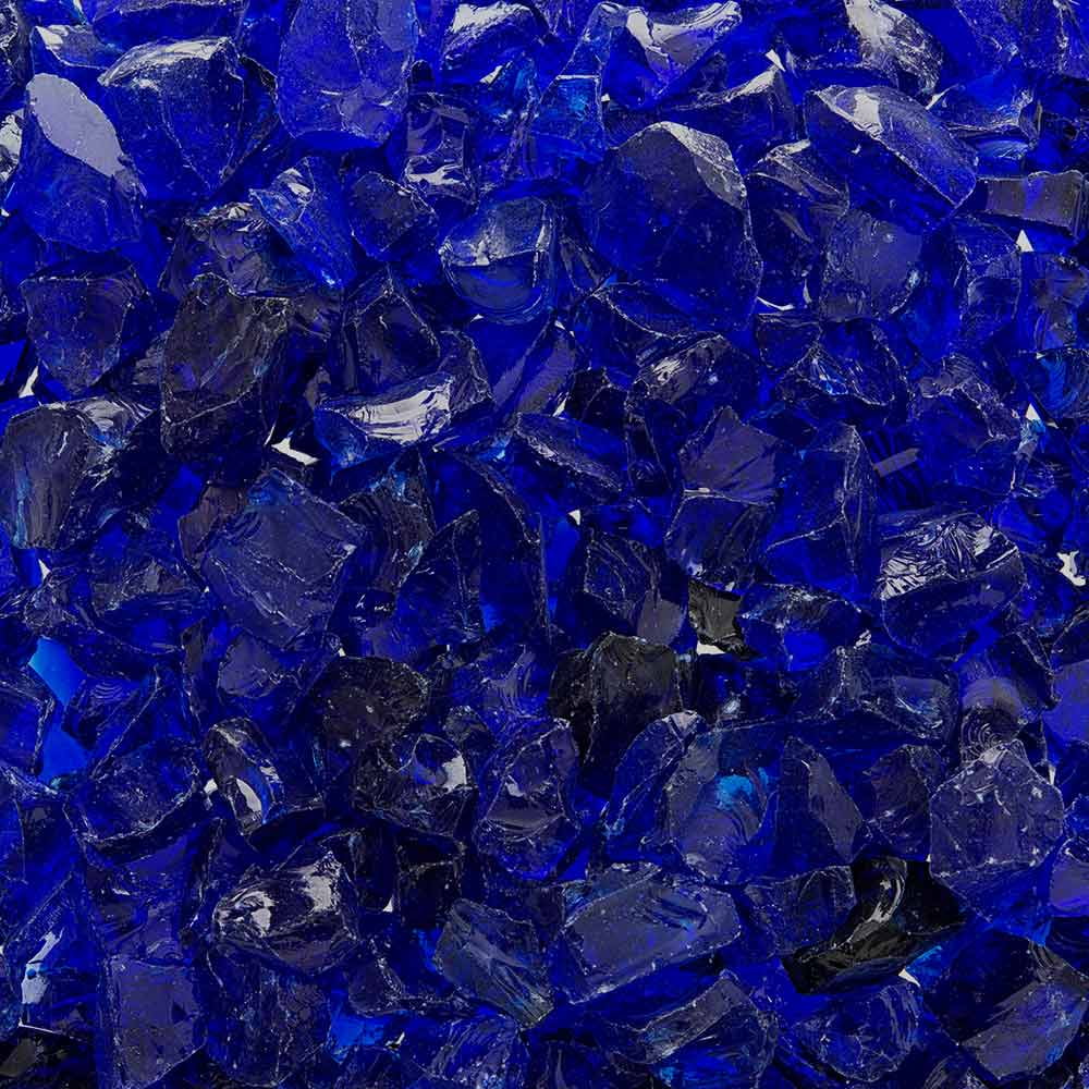 Crushed Fire Glass Cobalt Blue 1/2" to 3/4", 10 lb. Jar