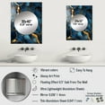 thumbnail image 4 of Designart "Abstract Marble Mosaic in Gold and Sapphire Blue IV" Marble Mirror Wall Decor - Modern Gold Abstract Mirror Wall Art For Bathroom - 32" x 24" Inch, 4 of 5
