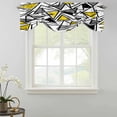 thumbnail image 5 of Tie Up Valance for Windows Yellow Grey Geometric Curtains Valances Rod Pocket Valance Window Treatments Triangle Modern Art Balloon Curtains for Kitchen Living Room Bedroom Bathroom Decor 42x12 Inch, 5 of 9