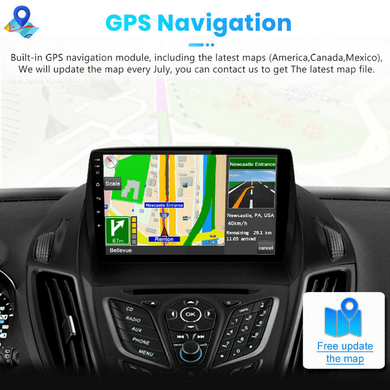 For Ford Escape 2013-2017 Android 11 Radio Stereo CarPlay GPS Navi