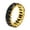 Gold Black, variant on Mens Womens Titanium Steel Personality Versatile Simple Niche Colorful Zircon Rings Silver Purple Size 6