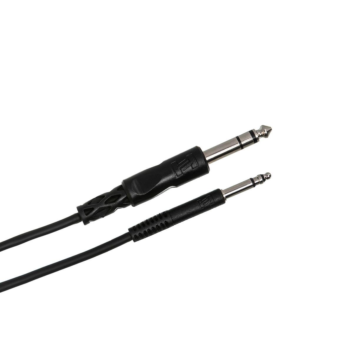 Hosa Technology 2x 1/4" Stereo TRS Male Phone to TT Male Bantam Cable, 5'