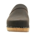 thumbnail image 5 of BJORK Maja Wood Open Back Brown Oiled Leather Clogs, 5 of 8