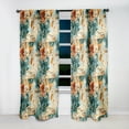 thumbnail image 5 of Designart "Paisley Gardens With A Rustic Touch In Gold And Turquoise I" Botanical Traditional Curtain, Floral Panel, 5 of 6