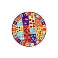 thumbnail image 1 of Furnish My Place Indoor Round Area Rug for kids - 5 ft., Multicolor, ABC With Numbers Rug with Jute Backing, 1 of 1