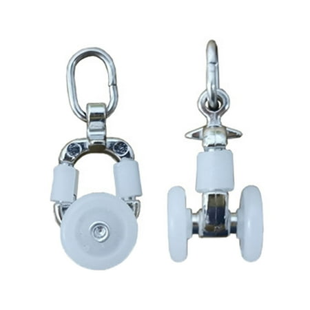 

Lixi 20Pcs Curtain Track Gliders Double Wheel Rolling Rail Runner Slider Rollers