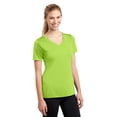 thumbnail image 4 of Sport-Tek Ladies PosiCharge Competitor V Neck Tee-L (Lime Shock), 4 of 6