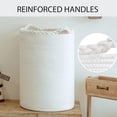 thumbnail image 2 of 58L Woven Laundry Basket,Cotton Tall Laundry Hamper for Blankets,Clothes,Pillows,Toys,Shoes Large Laundry Bin White, 2 of 5
