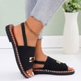 thumbnail image 6 of Slippers for Women,Plus Size Shoes with Elasticated Fabric Floral Ornaments Wide Width Comfortable Plus Size Shoes for All Day Wear,Womens Slippers,Black,6, 6 of 9