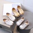 thumbnail image 5 of Gelikeya Toddler Little Girl Summer Sandals Closed Toe Flower Summer Outdoor Beach Dress Shoes Flower Girl Wedding Princess Shoes, Gold, 5 of 5