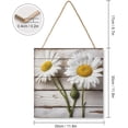 thumbnail image 2 of White Daisy Wooden Sign Hanging Wood Plaques Spring Wall Decor Garden Sign Colorful Daisy Hanging Sign for Home Decor Office Kitchen Housewarming Gift 12x12 Inch, 2 of 8