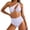 #306-Purple, variant on Roncen Sexy Brazilian Thong High Cut Bikini Sets for Women One Shoulder Cutout Swimsuits 2 Pieces