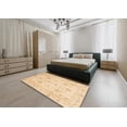 thumbnail image 4 of Ahgly Company Indoor Square Abstract Brown Gold Oriental Area Rugs, 7' Square, 4 of 6