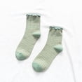 thumbnail image 3 of Umfun Women's Ruffle Ankle Socks Gingham Plaid Cute Cotton Crew Socks with Frilly Edge for Summer Spring Casual Daily Wear School, 3 of 7