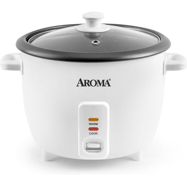 Visualz® Rice Cooker, 8-Cup (Uncooked) / 16-Cup (Cooked), Pot-Style Rice Cooker and Soup Warmer with One-Touch Control, 4 Qt, White, ARC-368NG