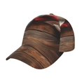 thumbnail image 1 of Balery Rustic American Flag Wood Gorra de béisbol de tamaño ajustable para correr, entrenar y actividades al aire libre. Gorra de papá para todas las estaciones., 1 of 6