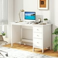 thumbnail image 2 of Topbuy Computer Desk Writing Table w/3 Drawers Workstation for Home Office White, 2 of 9