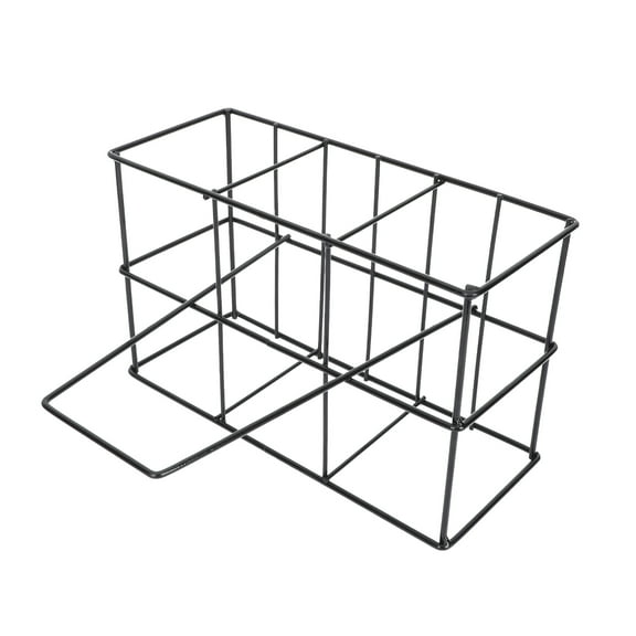 LEORX Handheld Bottle Carrying Rack Black Iron 1Pcs