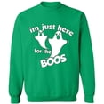thumbnail image 2 of OXI Crewneck Sweatshirt - I'm Just Here For The Boos, Basic Casual Sweatshirts for Men's and Women Fleece Sweatshirt Long Sleeve - Irish Green 2X-Large, 2 of 2