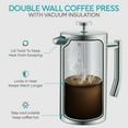 thumbnail image 4 of Belwares Stainless Steel French Coffee Press, with Double Wall and Extra Filters 50oz, 4 of 7