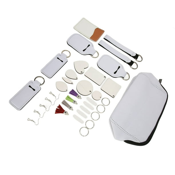 Pendientes De Sublimación En Blanco, 32 Piezas De Productos En Blanco De Sublimación Que Mejoran Las Habilidades Prácticas, Accesorios Múltiples Para Amigos ANGGREK Sublimation Keychains Blanks