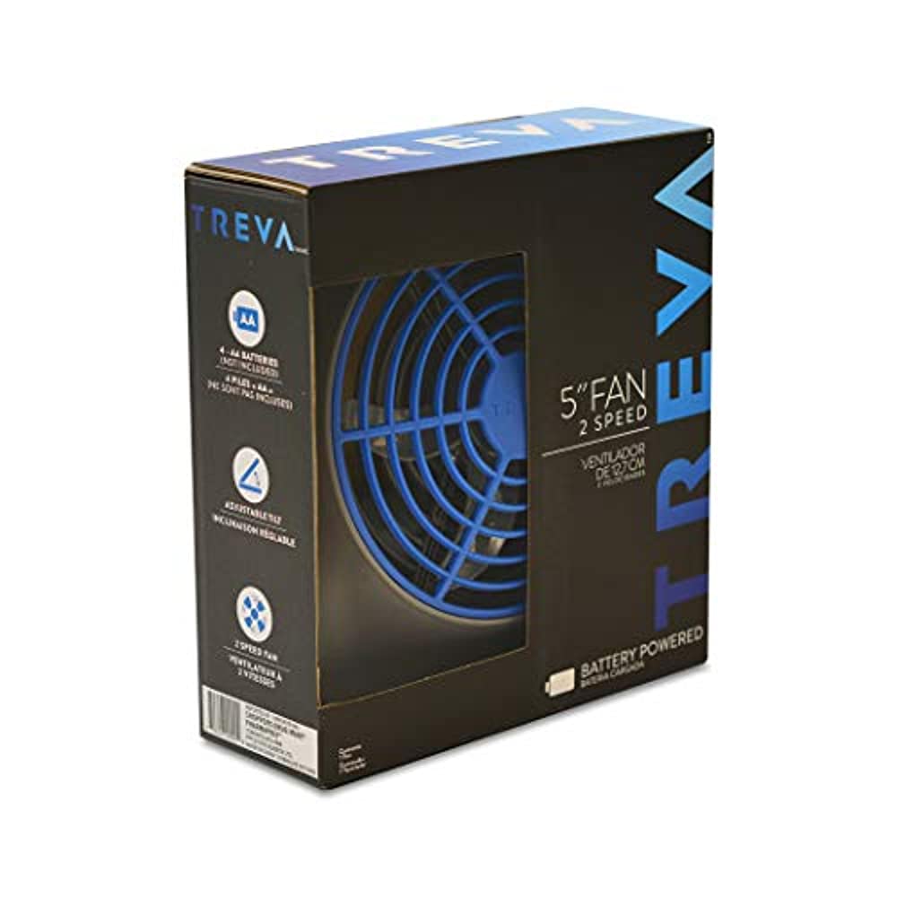 Treva 5-inch Portable Fan With Battery Power - image 3 of 3