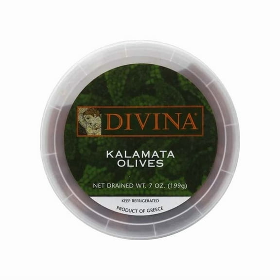 Divina - Olives Kalamata Pitted, 7oz | Pack of 6