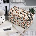thumbnail image 7 of Rateoe Roosters and Chickens Pattern Double Clamshell Pen Case, Storage Organizer with Two Zipper Compartments– Holds Up to 50 Pencils & Pens, 7 of 7