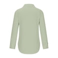 thumbnail image 6 of LIZUOJUNF Womens Dress Shirts Button Down Shirt Wrinkle-Free Business Casual Blouse Office Work Tops Stand Collar Long Sleeve Fashion Basic Tees, 6 of 7