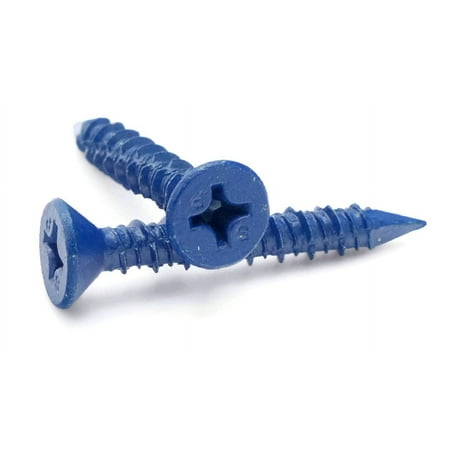 

Style Concrete Screws Phillips Flat Head Concrete Screws To Anchor Masonry Block & Brick X 2-3/4 Qty 250