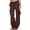 Coffee, variant on Wiyuqeen Women's Stretchy Cargo Pants Dressy Casual Button Down Low Waisted Tactical Pants Casual Joggers Plus Size Trousers Solid Plain Cargo Pants with 6 Pockets