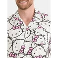 thumbnail image 4 of Hello Kitty Men's and Big Men's Print Button-Up Shirt with Short Sleeves, Sizes XS-3XL, 4 of 5