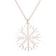 thumbnail image 1 of Xiao Hua Collar colgante hecho a mano adecuado para hombres y mujeres, collar colgante de copo de nieve, collar colgante de acero inoxidable (rosa), 1 of 3