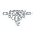 thumbnail image 2 of Bling Jewelry Womens Pave Cubic Zirconia CZ Art Deco Style Full Finger Statement Swirl Infinity Ring Sterling Silver, 2 of 6