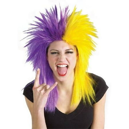 Purple And Yellow Wig