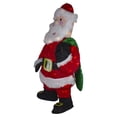 thumbnail image 3 of Northlight 32" Lighted Chenille Santa with Gifts Outdoor Christmas Decoration, 3 of 5