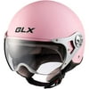 GLX 104-MP-S DOT European Open Face Motorcycle Helmet, Matte Pink, Small