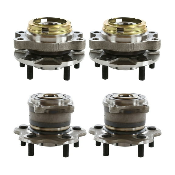 AutoShack Front & Rear Wheel Hub Bearing Assemblies with ABS Replacement for 2007-2012 Nissan Altima 4-PC Set