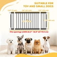 thumbnail image 3 of PawHut 26"-37" Dog Gate, 18" Tall Pet Gate with 2 Extension, Black, 3 of 10